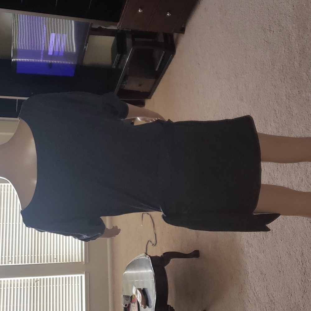 Banana Republic s gathered scoopneck quarter sleeve so soft mini dress - Picture 3 of 8